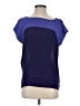 Outback Red 100% Polyester Color Block Purple Short Sleeve Blouse Size S - photo 1