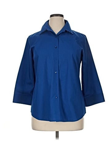 Foxcroft 3/4 Sleeve Button-Down Shirt (view 1)