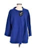 JM Collection 100% Wool Blue Wool Cardigan Size L - photo 1