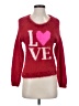 Juicy Couture Hearts Red Pullover Sweater Size S - photo 1
