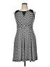 En Focus Studio Chevron-herringbone Black Casual Dress Size 14 - photo 1