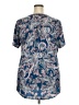 Halife Paisley Blue Short Sleeve Blouse Size XXXL - photo 2