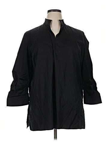 misook 3/4 Sleeve Button-Down Shirt (view 1)