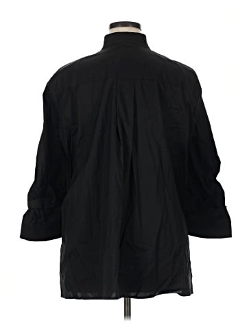 misook 3/4 Sleeve Button-Down Shirt (view 2)
