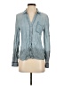 Alya Blue Long Sleeve Button-Down Shirt Size S - photo 1
