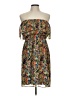 Karlie 100% Polyester Print Brown Cocktail Dress Size L - photo 1