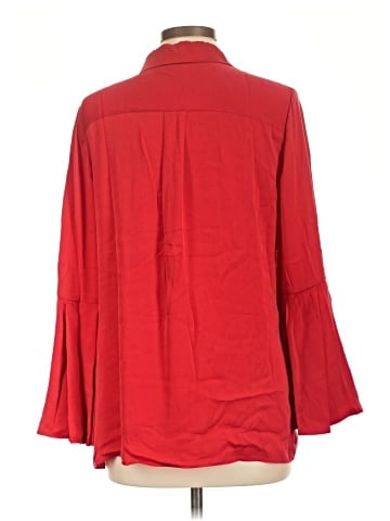 Alice + Olivia Long Sleeve Silk Top (view 2)