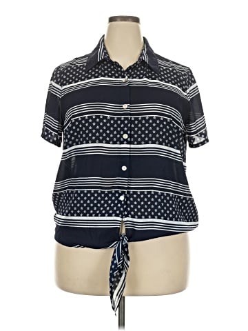Alfred Dunner Short Sleeve Button-Down Shirt (view 1)
