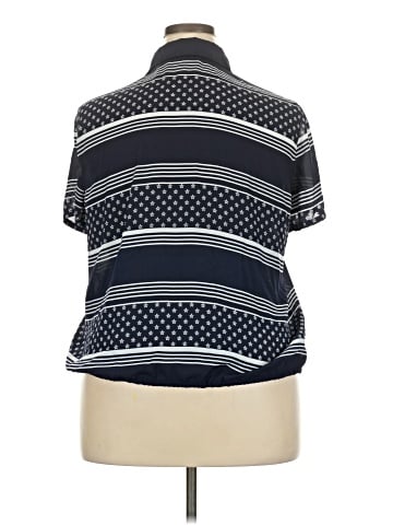 Alfred Dunner Short Sleeve Button-Down Shirt (view 2)