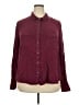 Mudd 100% Rayon Burgundy Long Sleeve Button-Down Shirt Size 2X - photo 1