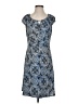 Laundry by Design Print Blue Casual Dress Size S - photo 1