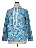Lilly Pulitzer Paisley Blue Long Sleeve Blouse Size XL - photo 1