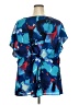 Daisy Fuentes Blue Short Sleeve Blouse Size 3X - photo 2