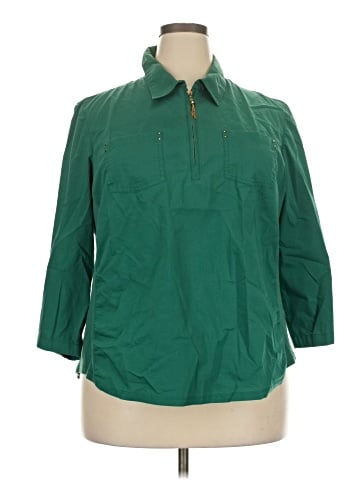 Cathy Daniels 3/4 Sleeve Button-Down Shirt (view 1)