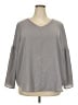 Lands' End 100% Polyester Gray 3/4 Sleeve Blouse Size 22W - photo 1