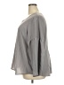 Lands' End 100% Polyester Gray 3/4 Sleeve Blouse Size 22W - photo 5