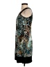 Volume One Animal Print Teal Cocktail Dress Size XS (estimated) - photo 5