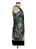 Volume One Animal Print Teal Cocktail Dress Size XS (estimated) - photo 4