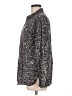 Express 100% Lyocell Print Black Long Sleeve Button-Down Shirt Size M - photo 5