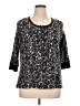 D&Co. Animal Print Black Cardigan Size 1X - photo 1