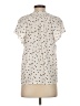 Aqua 100% Rayon Polka Dots Ivory Short Sleeve Blouse Size XS - photo 2