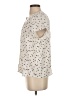 Aqua 100% Rayon Polka Dots Ivory Short Sleeve Blouse Size XS - photo 5