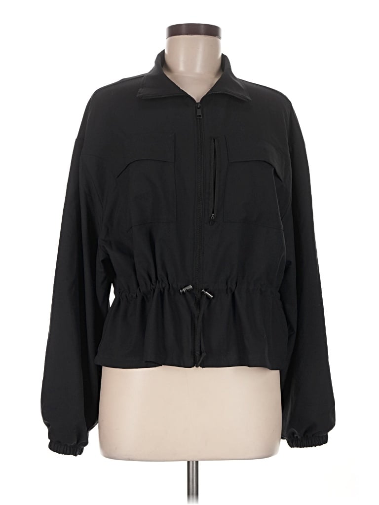 Pre-owned Beyond Yoga Track Jacket In Black