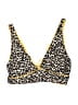 Becca Animal Print Yellow Swimsuit Top Size DD - photo 1