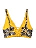 Becca Animal Print Yellow Swimsuit Top Size DD - photo 2