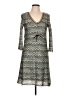 Papillon 100% Polyester Chevron-herringbone Gray Casual Dress Size L - photo 1