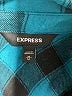 Express Plaid Teal Long Sleeve Button-Down Shirt Size M - photo 4