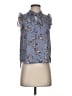 Papermoon Floral Blue Sleeveless Blouse Size XS - photo 1