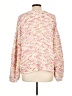 Crown & Ivy 100% Polyester Tweed Pink Pullover Sweater Size L - photo 2