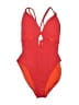 Robin Piccone Color Block Red One Piece Swimsuit Size 10 - photo 1