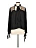 Shein Black Long Sleeve Blouse Size L - photo 1