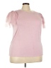 Torrid Solid Pink Short Sleeve Top Size 3X Plus (3) - photo 1