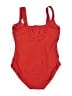 Stylest Solid Red One Piece Swimsuit Size M - photo 2
