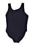 Plum Solid Black One Piece Swimsuit Size L - photo 2