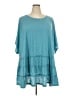 BLOOMCHIC Teal Short Sleeve Top Size 30 - photo 1