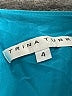 Trina Turk 100% Polyester Solid Teal Cocktail Dress Size 4 - photo 7