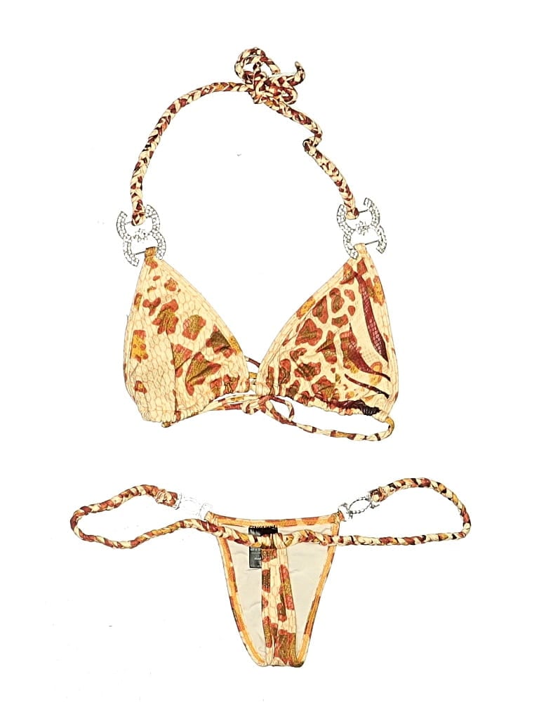 Pre-owned Shore. Two Piece Swimsuit In Gold