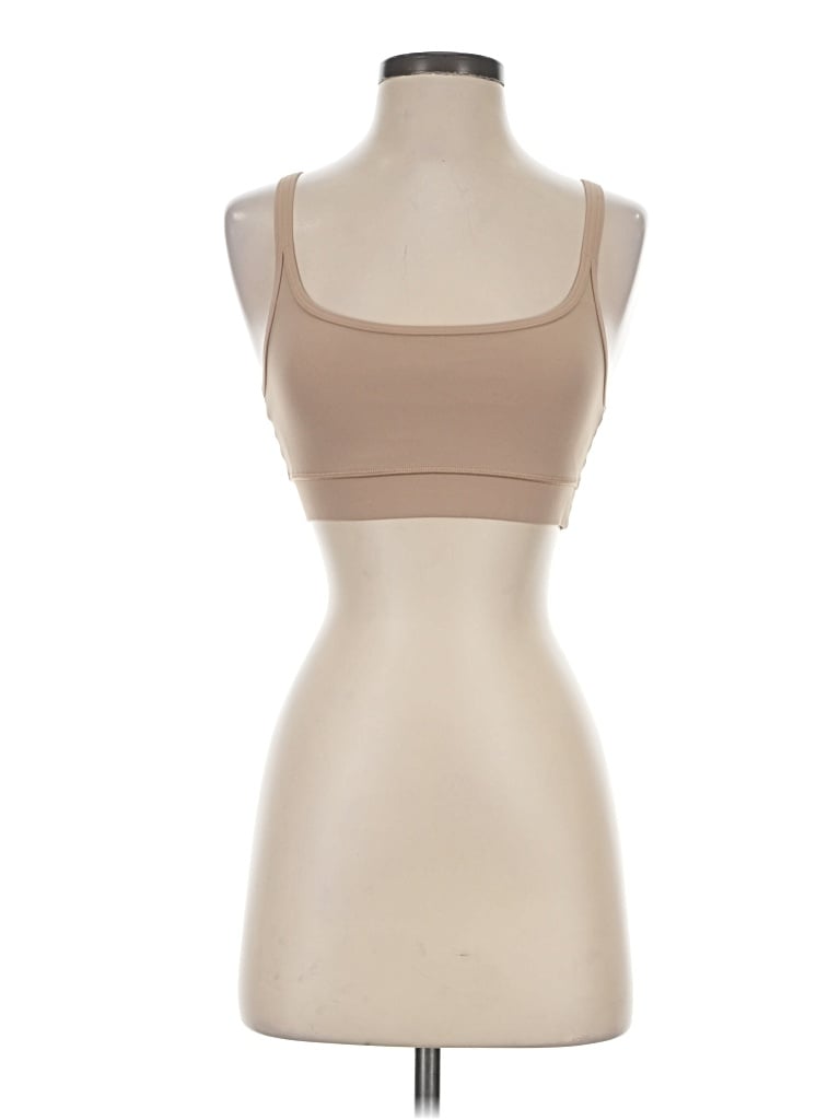 Pre-owned Vuori Sports Bra In Tan