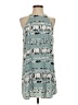 Tyche 100% Polyester Print Teal Casual Dress Size S - photo 1