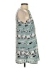 Tyche 100% Polyester Print Teal Casual Dress Size S - photo 4