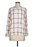 Splendid 100% Rayon Plaid Ivory Long Sleeve Blouse Size M - photo 1