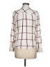 Splendid 100% Rayon Plaid Ivory Long Sleeve Blouse Size M - photo 2