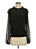 Esley 100% Polyester Black Long Sleeve Blouse Size S - photo 1