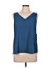 Mine 100% Polyester Blue Sleeveless Blouse Size L - photo 1