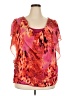 One World 100% Polyester Red Sleeveless T-Shirt Size 2X - photo 1