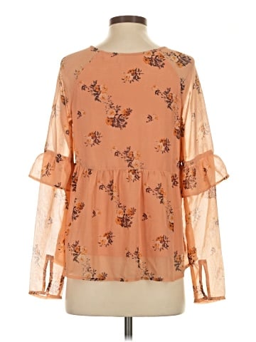 Pieces 3/4 Sleeve Blouse (view 2)
